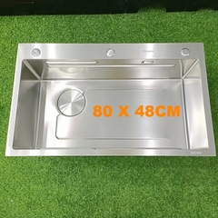 Chậu rửa bát 1 hố GRÜNDER kích thước 80 x48cm GR-8048C