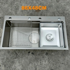 Chậu rửa bát 1 hố cỡ lớn Kích thước 86x48 thương hiệu GRÜNDER