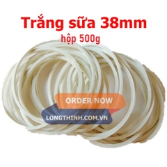 Dây thun trắng sữa 38mm