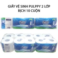 Lốc 10 cuộn giấy vệ sinh Pulppy