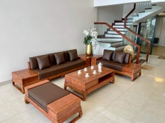 Sofa gỗ hương đá chân hươu bên phải