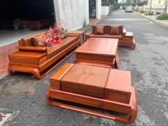 Sofa gỗ hương đỏ đùi gà bên phải