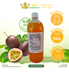 KOMBUCHA CHANH DÂY 1 Lít – Fresh & Cool (Trà Kombucha Chanh Dây - Giảm Cân - Làm Đẹp)