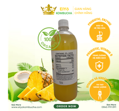 KOMBUCHA DỨA DỪA 1 Lít – Fresh & Cool (Trà Kombucha Dứa Dừa - Giảm Cân - Làm Đẹp)