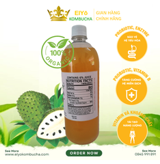 KOMBUCHA MÃNG CẦU 1 Lít  – Fresh & Cool (Trà Kombucha Mãng Cầu - Giảm Cân - Làm Đẹp)