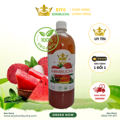 KOMBUCHA VẢI DƯA  1 Lít – Fresh & Cool (Trà Kombucha Vải Dưa - Giảm Cân - Làm Đẹp)