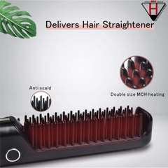 Bàn chải tóc không dây K-Salon Cordless Hair Straightener Brush và Heated Hair Comb