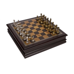 Bộ cờ vua cao cấp - Grace Chess Inlaid Wood Board Game with Metal Pieces