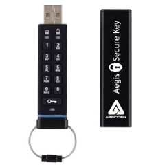 USB bảo mật tiêu chuẩn Quân đội - Apricorn Aegis Secure Key USB 32GB