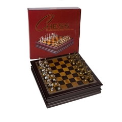 Bộ cờ vua cao cấp - Grace Chess Inlaid Wood Board Game with Metal Pieces