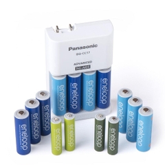 Bộ pin sạc Panasonic Eneloop 10 AA + 4 AAA Rechargeable Battery + Charger