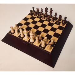 Bàn cờ vua Bombay Wooden Chess with Checkers