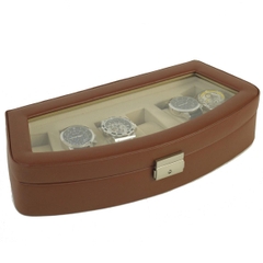 Hộp đựng đồng hồ 6 chiếc Tech Swiss Brown Leather Watch Box 6 Watches TS653BRN