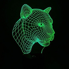 Đèn Led 3D Trang Trí Hình Đầu Báo - 3D Leopard Lighting