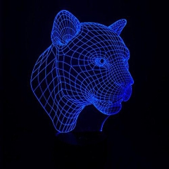 Đèn Led 3D Trang Trí Hình Đầu Báo - 3D Leopard Lighting