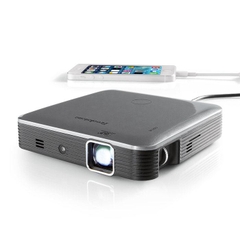 Máy chiếu mini HD dùng pin sạc Brookstone Pocket Projector Pro 200 lumens, built in Battery