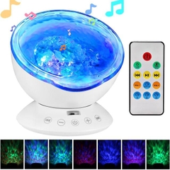 Loa kèm Đèn trang trí - Remote Control Ocean Wave Projector Nightlight