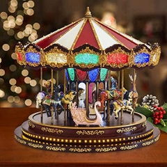 Bộ mô hình đu quay hình thú kèm nhạc Marquee Grand Carousel