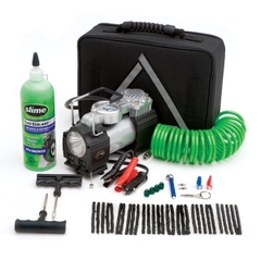 Bộ bơm vá lốp ô tô mini Slime 70004 Power Spair 48 Piece Tire Repair Kit