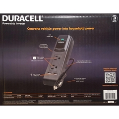 Bộ chuyển điện trên ô tô Duracell Powerstrip Inverter 175W with USB port (DRINVPS175)