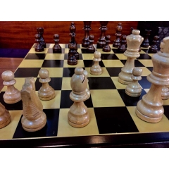 Bàn cờ vua Bombay Wooden Chess with Checkers