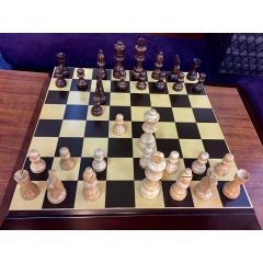 Bàn cờ vua Bombay Wooden Chess with Checkers