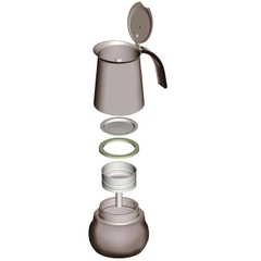 Bình pha cà phê kiểu Ý: Bialetti 06812 Kitty Coffee Maker, Stainless Steel, 4 Cup