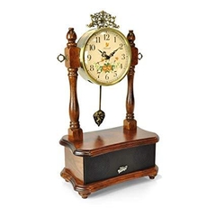 Loa phong cách cổ điển tích hợp đồng hồ  sang trọng Pyle 2-in-1 Vintage Style Clock, Retro Bluetooth Speaker