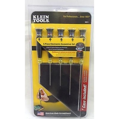 Bộ tuốc nơ vít made in USA: Klein Tools 85614 Five Piece Electronic Screwdriver Set with Case