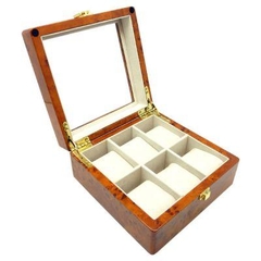 Hộp đựng đồng hồ 6 chiếc Heiden Premier Burlwood Watch Box 6 Watches