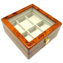 Hộp đựng đồng hồ 6 chiếc Heiden Premier Burlwood Watch Box 6 Watches