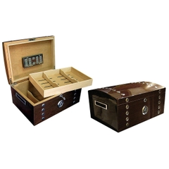 Hộp bảo quản cigar Montgomery Metal Studded Dome Top Humidor - 150 điếu