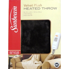 Chăn điện cao cấp Sunbeam Velvet Plush Heated Throw (chăn đơn)