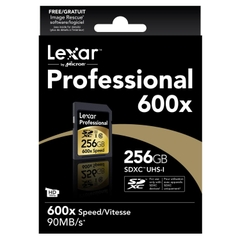 Thẻ nhớ máy ảnh cao cấp Lexar Pro 600x 256GB SDXC UHS-I