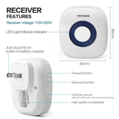 Bộ chuông cửa không dây Physen Wireless Doorbell