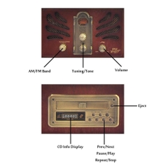 Loa kèn nghe đĩa than Pyle Vintage PUNP33BT Bluetooth