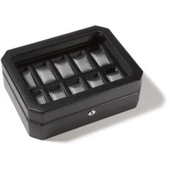 Hộp đựng đồng hồ cao cấp 10 chiếc Wolf Designs Windsor 10 Piece Watch Box, Black 4584029