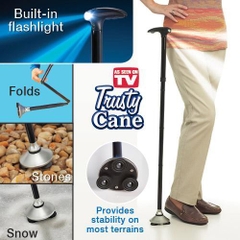 Gậy đa năng dành cho người già Trusty Cane As Seen On TV - The Standing Folding Lighted