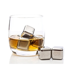 Đá lạnh không tan, thay thế đá nước Scotch Rocks Silver Edition set 8