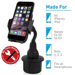 Giá để điện thoại trên ô tô Macally mCup Adjustable Car Cup Holder Mount