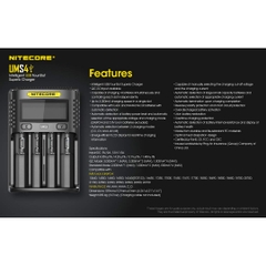 NITECORE UMS4 Intelligent USB Four Slot Quick Battery Charger