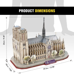 Bộ lắp ghép 3D CubicFun National Geographic Notre Dame de Paris Architecture
