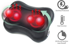 Máy mát xa toàn thân, nhỏ gọn Zyllion Shiatsu Massage Pillow with Heat ZMA-13RB - Black