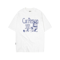M.B.C Cat Person T-shirt - White