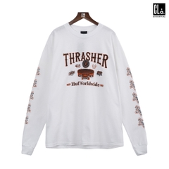 Huf x Thrasher Monteray Long Shirt - White