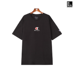 CHAMPION, BASIC LOGO C T-SHIRT - BLACK