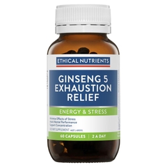 Viên uống giảm mệt mỏi & stress Ethical Nutrients Ginseng 5 Exhaustion Relief 60 viên
