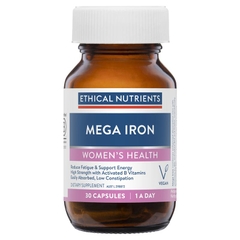 Viên uống bổ sung sắt cho phụ nữ Ethical Nutrients Mega Iron 30 viên