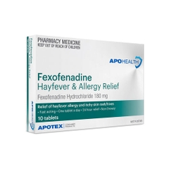 Viên uống dị ứng ApoHealth Fexofenadine 180mg Hayfever & Allergy Relief