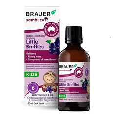 Si-rô giảm sổ mũi cho bé Brauer Sambucus Black Elderberry Little Sniffles